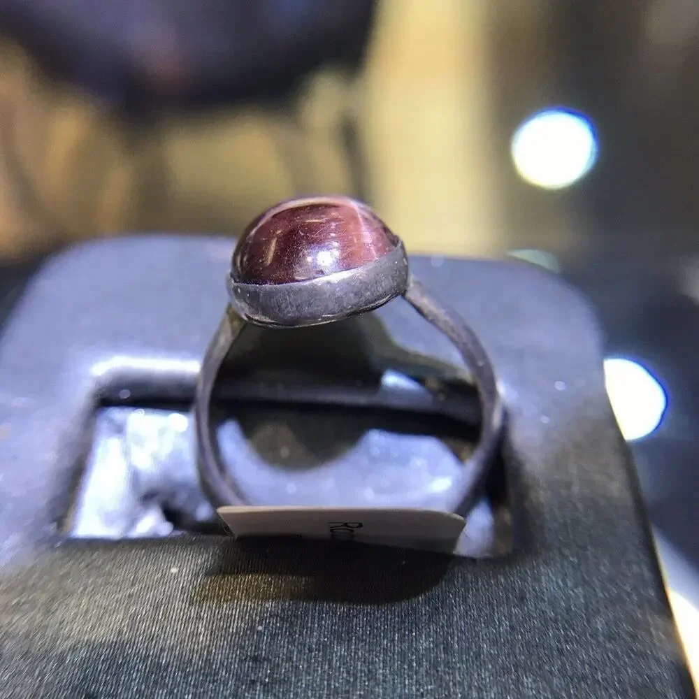 Mixed Color Agate (Natural) Ring Sz5.75 Bezel Set Silver 925 Design Band